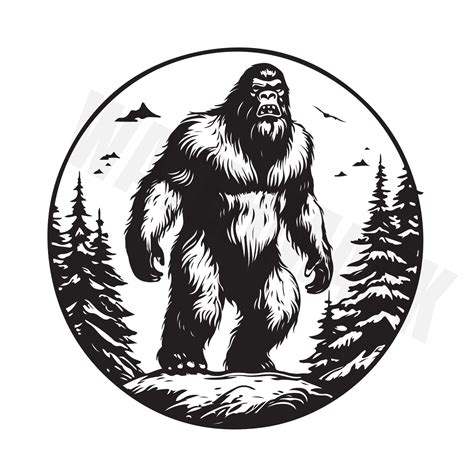 Bigfoot Svg Bigfoot Printable Sasquatch Svg Bigfoot Png Bigfoot