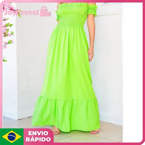 Vestido Longo Feminina Luxo Lan Amento Elastano Ciganinha