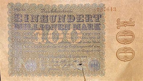 Banknote 100 Millionen Mark 1923 Kaufen Auf Ricardo