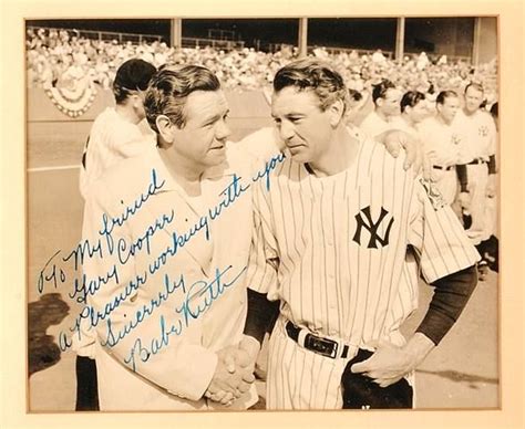 The Babe With Gary Cooper After Filming The Pride Of The Yankees