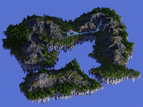 Floating Flying Islands Custom Worldpainter Minecraft Map Minecraft Map