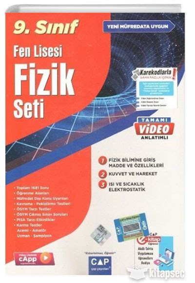 9 Sınıf Fen Lisesi Fizik Seti Çap Yayınları 9786258139198