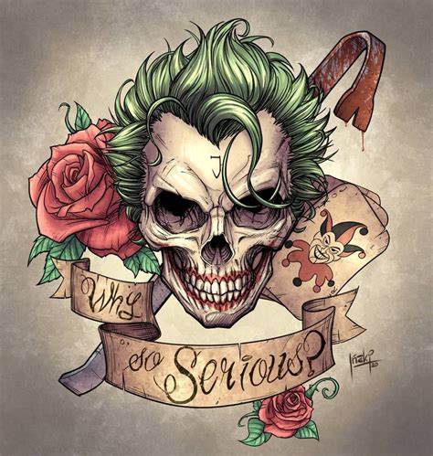 Joker Skull Tattoo Designs