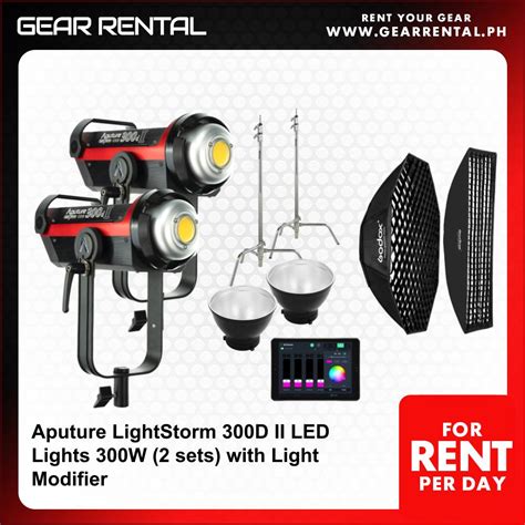 Aputure Lightstorm 300d Ii Led Lights 300w 2 Sets With Light Modifier