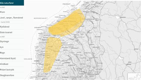 Gult Farevarsel Om Lyn Og Styrtregn Mandag Ettermiddag