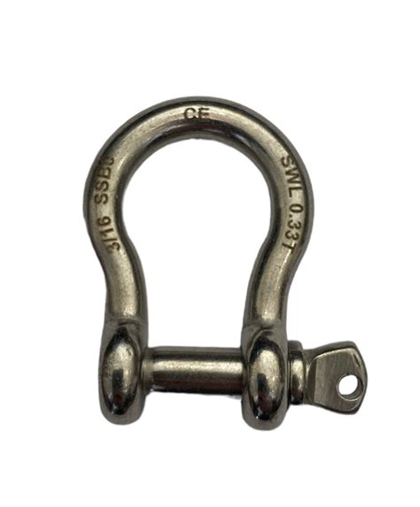 Load Rated Stainless Steel Screw Pin Bow Shackle Rigginguk