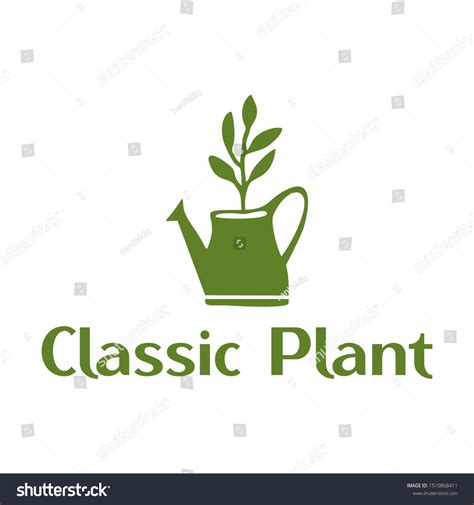 Classic Plant Pot Logo Design Flower Stock Vector Royalty Free