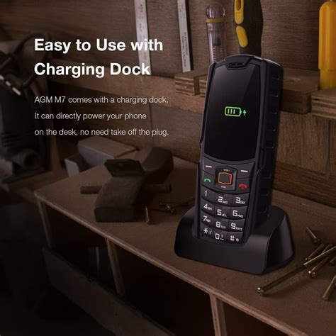 Agm M Rugged Phone With Charging Dock Ip