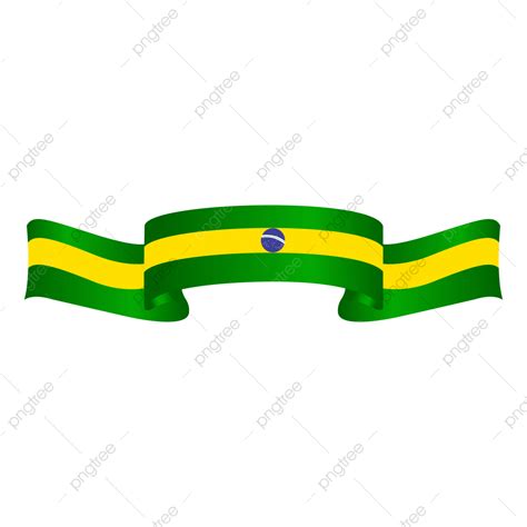 Fita Da Bandeira Do Brasil Png Ribbon Vector Design Template Brasil Bandeira Ilustração Fita