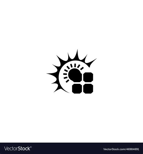 Solar Energy Logo Design Sun Power Logo Royalty Free Vector