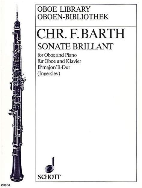 Sonate Brillant B Dur Von Christian Frederik Barth Oboe Noten