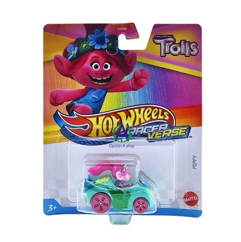 Poppy Hot Wheels Racer Verse Trolls Duende Veh Culo Carrito