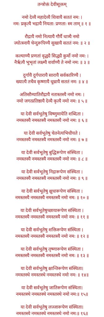 या देवी सर्वभूतेषु मंत्र Pdf Ya Devi Sarva Bhuteshu In Hindi