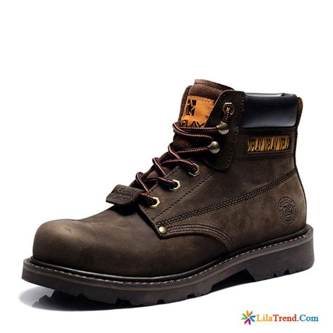 Schuhe Leder Herren Hohe Kurze Stiefel British Martin Stiehlt Echtleder