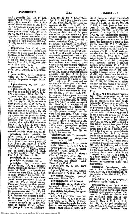 praecinctio - Dictionnaire Gaffiot français-latin - Page 1213