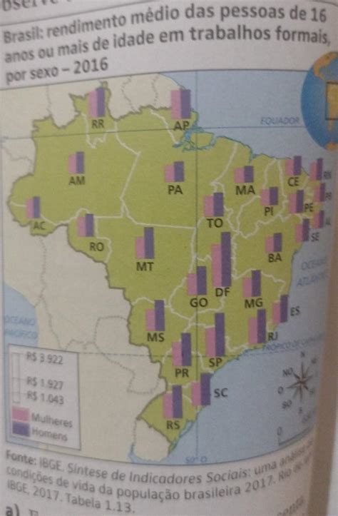 9 Observe o mapa e faça o que se pede a Explique o que o mapa