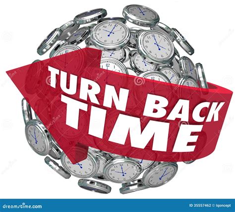 Turn Back Time Arrow Clock Sphere Stock Illustration Illustration Of