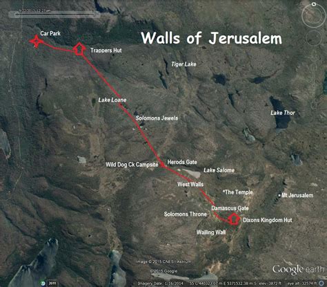 Jerusalem wall map - Walls of Jerusalem map (Israel)