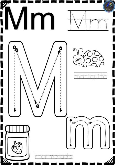 Fichas Abecedario Direccional Actividades De Letras Enseñanza De Las Letras Letra M Preescolar