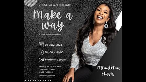 Make A Way With Mmatema Moremi Gavu And God Seekers YouTube