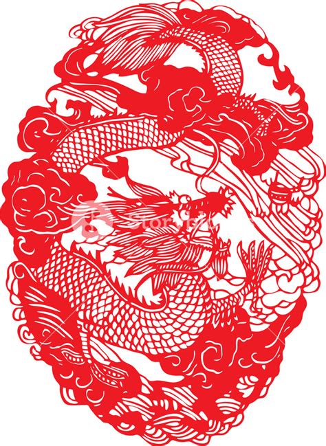 Chinese Paper Cutting Dragon Royalty Free Stock Image Storyblocks