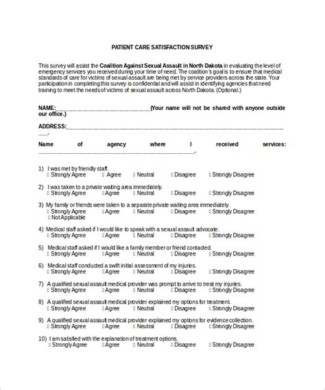 6 Patient Survey Templates Download For Free Sample Templates