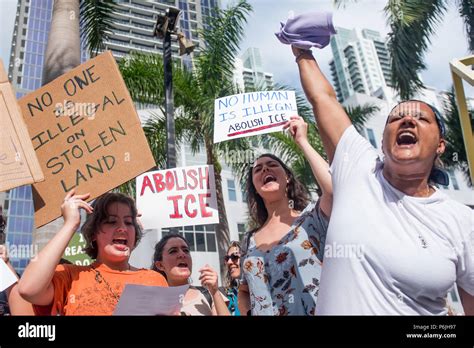 Miami Florida USA 30th June 2018 Activists Participate In Keep