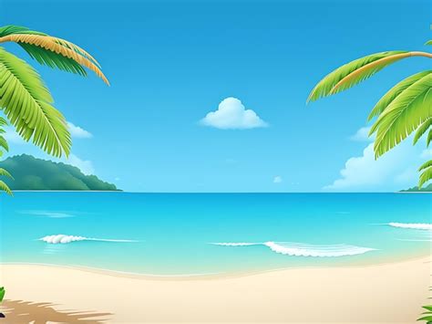 Premium Photo Panorama Of Tropical Beach With Coconut Palm Trees