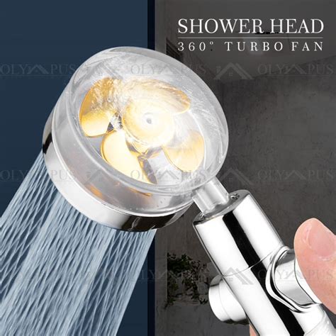 Jual Turbo Fan Shower Head Water Saving High Pressure Rainfall