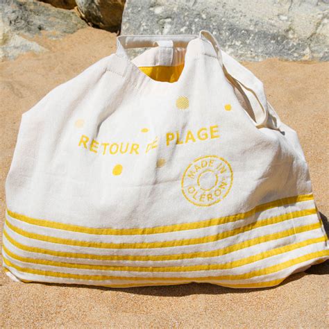 Sac Cabas De Plage Jaune Retour De Plage