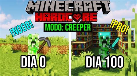 Sobreviv D As Como Un Creeper En Minecraft Hardcore Jugu