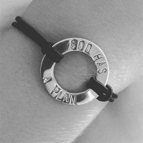 God Has A Plan Bracelet Circle Bracelet Inspirational Etsy