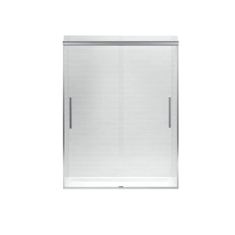 Kohler Pleat 59625 In X 790625 In Frameless Sliding Shower Door In Bright Polished Silver