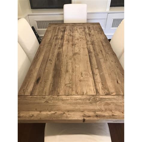 Restoration Hardware Salvaged Wood Trestle Rectangular Extension Dining