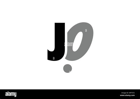 Icono del logotipo creativa combinación de letra del alfabeto jo j o en