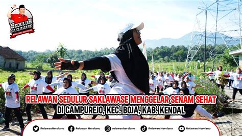 Relawan Sedulur Saklawase Menggelar Senam Sehat Di Campurejo Kabupaten