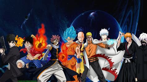 Goku Naruto Luffy Ichigo Natsu Saitama X Wallpaper Teahub Io