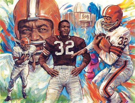 Pro Football Journal Presents Nfl Art Jim Brown By Doug West