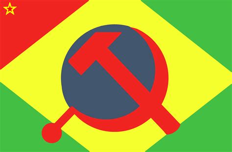 Bandeira Da República Comunista Do Brasil De Minha Autoria Foice E Martelo Representam A Classe