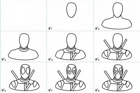 How To Draw Deadpool2 Simple And Easy Ways