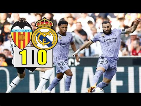 VALENCIA VS REAL MADRID 1 0 RESUMEN VERGUENZA DE LIGA Liga