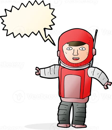 Astronauta De Dibujos Animados Con Burbujas De Discurso 45291348 Png