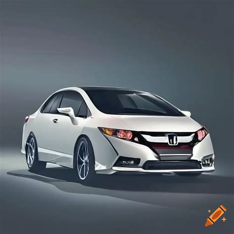 8th Generation White Honda Civic