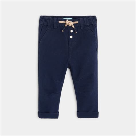 Originelle Baumwollhose In Regular Fit Passform Blau Baby Jungen Oka Di