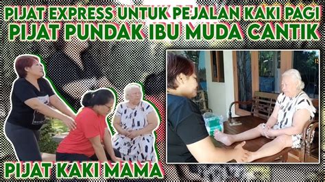 Pijat Express Untuk Pejalan Kaki Pagi Pijat Pundak Ibu Muda Cantik