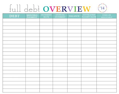 Editable Paying Off Debt Worksheets Debt Repayment Budget Template ...