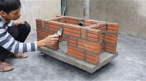 Outside Grill, Rocket Stoves, Red Bricks, Wood Stove, Creative Crafts, Cement, Grills, The ...