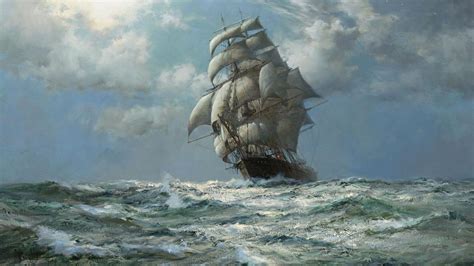 640x960 resolution | sailing ship wallpaper, sea, old ship, painting, artwork HD wallpaper ...