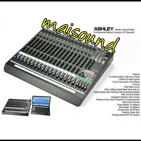 Jual MIXER ASHLEY KING 16 NOTE ASHLEY KING16 NOTE ORIGINAL USB