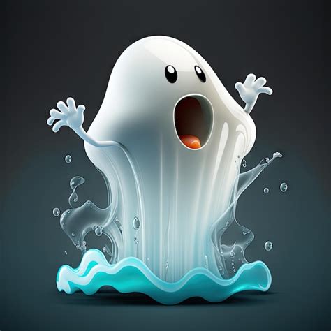 Premium Ai Image Screaming Slime Creature Or Monster Funny Ghost Ai